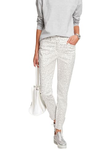 Heine Chinobroek grijs/wit