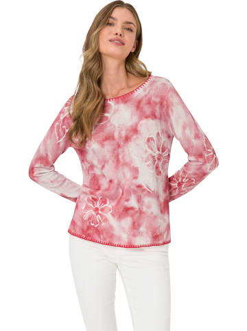 Heine Pullover in Rot/ Weiß