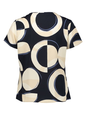 s.Oliver Bluse in Schwarz/ Beige/ Blau