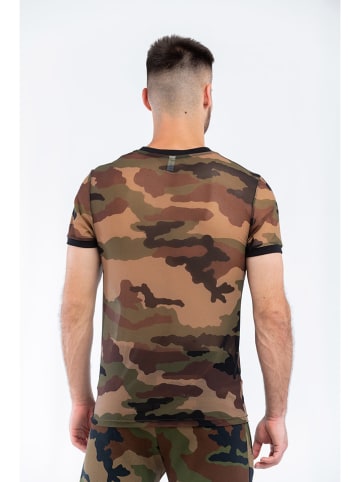 Moschino Koszulka w kolorze jasnobrązowo-brązowo-oliwkowym