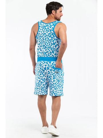 Moschino Sweatshort turquoise/wit