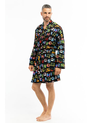 Moschino Bademantel in Schwarz/ Bunt