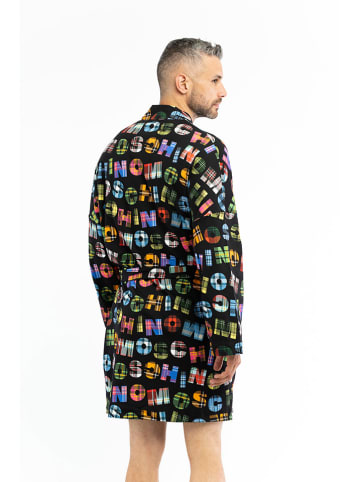Moschino Bademantel in Schwarz/ Bunt