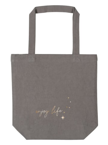 moses. Boodschappentas "Omm for you" grijs - (B)37 x (H)38 x (D)13 cm