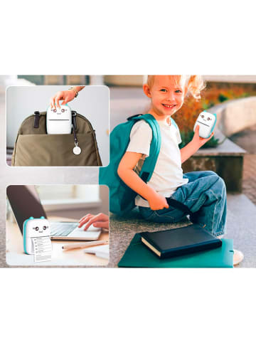 Techkidz Drukarka kieszonkowa "Cat" w kolorze turkusowo-białym - 6+