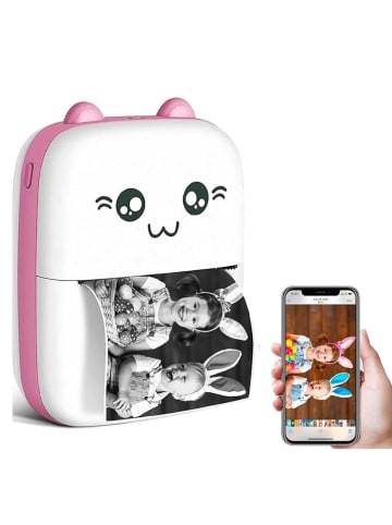 Techkidz Drukarka kieszonkowa "Cat" w kolorze jasnoróżowo-białym