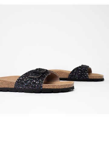 Bluebay Slippers "Anthemis" zwart/meerkleurig