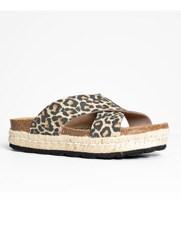 Bluebay Slippers "Beta" beige/lichtbruin/zwart