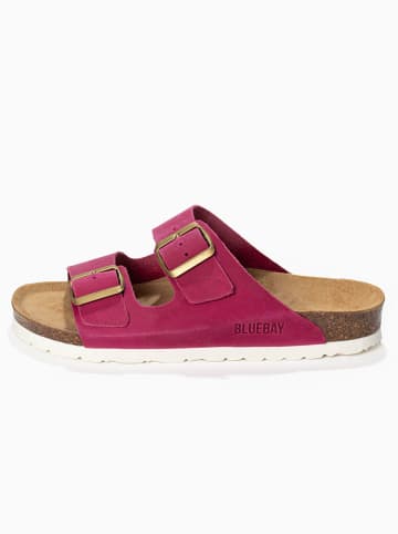 Bluebay Leren slippers "Aristote" fuchsia