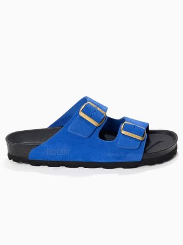 Bluebay Leder-Pantoletten "Aristote" in Blau