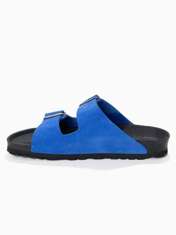 Bluebay Leder-Pantoletten "Aristote" in Blau