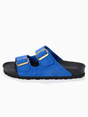 Bluebay Leder-Pantoletten "Aristote" in Blau