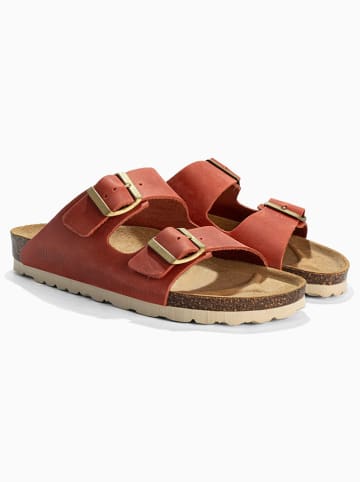 Bluebay Leder-Pantoletten "Aristote" in Orange