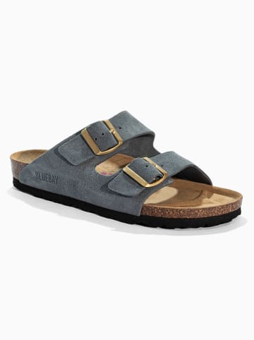 Bluebay Leren slippers "Aristote" grijs