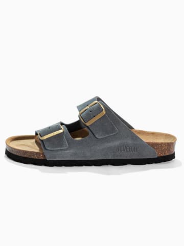 Bluebay Leren slippers "Aristote" grijs