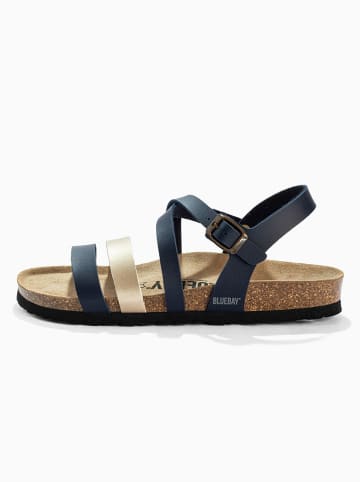 Bluebay Sandalen "Marte" donkerblauw/beige