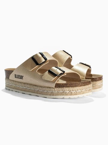 Bluebay Slippers "Sirena" goudkleurig