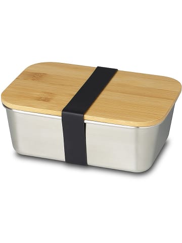 Echtwerk Lunchbox in Silber/ Hellbraun - 1,5 l
