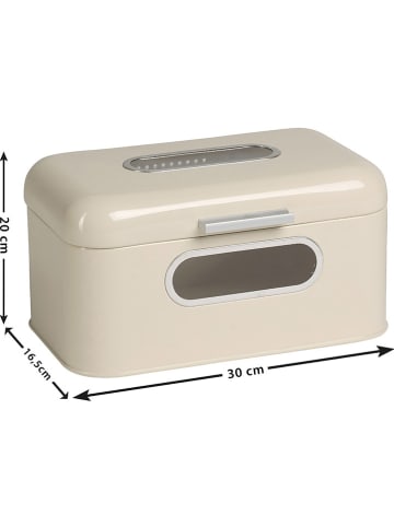 Echtwerk Brotkasten in Creme - (B)30 x (H)20 x (T)16,5 cm
