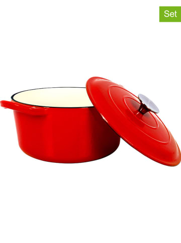 Echtwerk 2tlg. Schmortopf-Set in Rot - Ø 23,2 cm