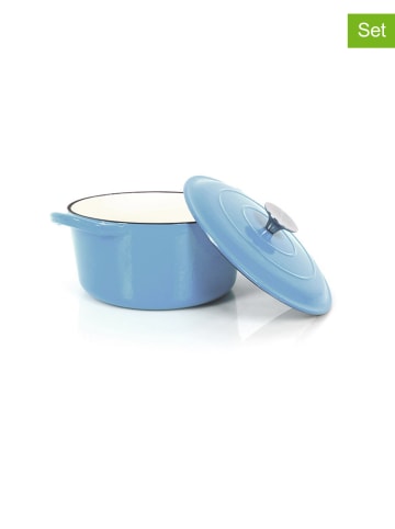Echtwerk 2tlg. Schmortopf-Set in Hellblau - Ø 23,2 cm