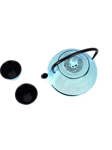Echtwerk 4tlg. Set: Teekanne in Hellblau - 800 ml
