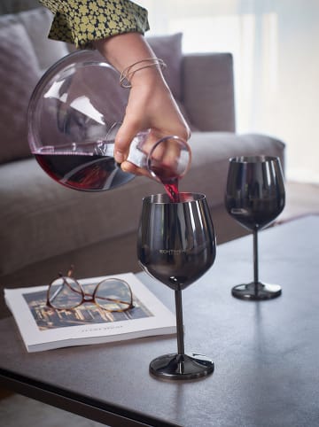 Echtwerk 2-delige set: wijnglazen zwart - 500 ml