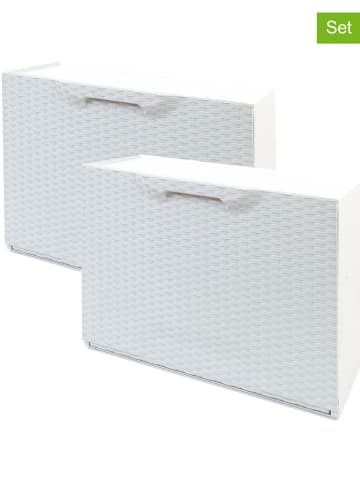 Joybos 2-delige set: schoenenkasten wit - (B)51 x (H)40,1 x (D)17,3 cm