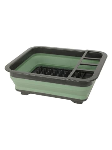 Joybos Faltbarer Geschirrkorb in Grau/ Grün - (B)36,5 x (H)31 x (T)12 cm
