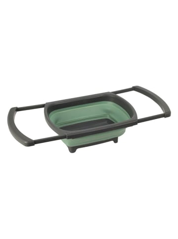 Joybos Faltbarer Geschirrkorb in Grau/ Grün - (B)29 x (H)26 x (T)13,5 cm
