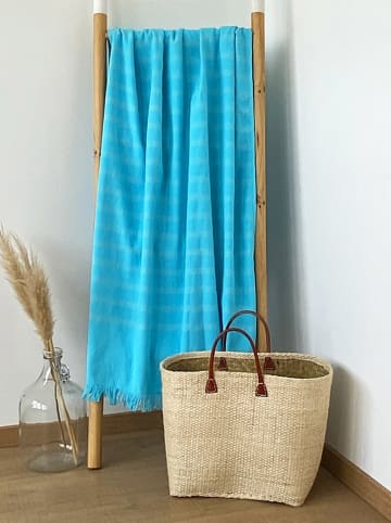Le Comptoir de la Plage Fouta "Alanya" turquoise - (L)180 x (B)140 cm