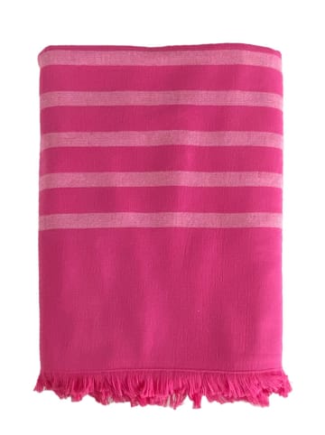 Le Comptoir de la Plage Fouta ''Alanya'' in Fuchsia - (L)180 x (B)140 cm