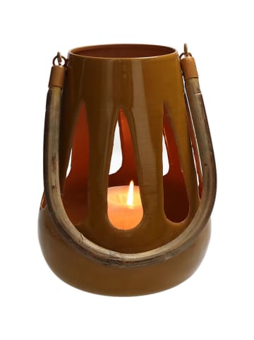 Kersten Lampion w kolorze musztardowym - wys. 22 x Ø 16 cm