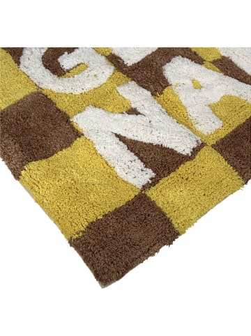 Kersten Badematte in Braun/ Gelb - (L)50 x (B)80 cm