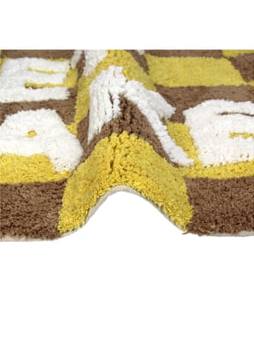 Kersten Badematte in Braun/ Gelb - (L)50 x (B)80 cm