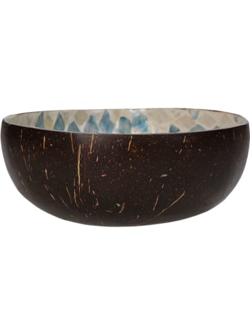 Kersten Dekoschale in Braun/ Blau/ Beige - (H)6 x Ø 14 cm