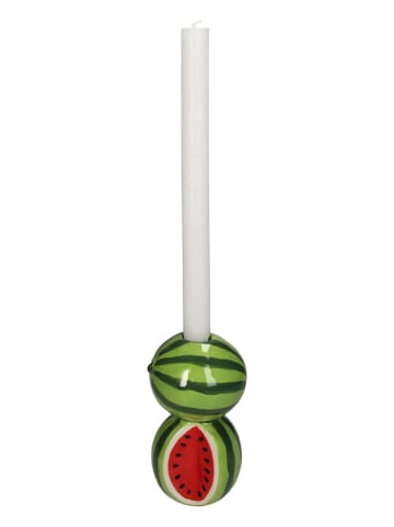 Kersten Kerzenhalter ''Watermelon'' in Grün/ Rot - (B)8,5 x (H)15,6 x (T)8,1 cm