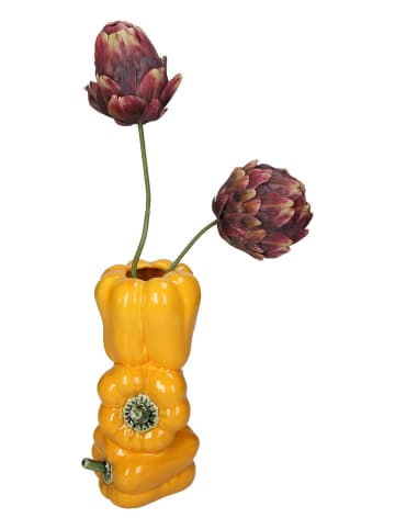 Kersten Vase ''Bell Pepper'' in Gelb - (B)11 x (H)19,9 x (T)9,8 cm