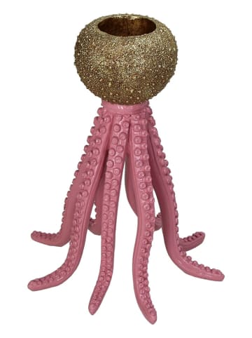 Kersten Kerzenhalter ''Octopus'' in Rosa/ Gold - (H)20 x Ø 16 cm