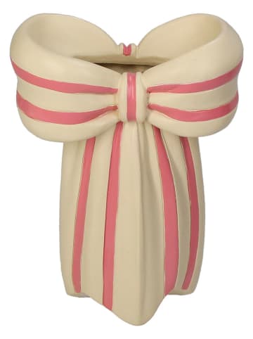 Kersten Wazon "Bow" w kolorze beżowo-jasnoróżowym - 14 x 19 x 7 cm
