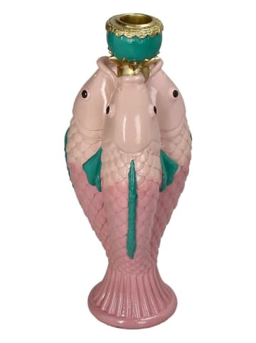 Kersten Kerzenhalter ''Fish'' in Rosa - (B)10 x (H)23,5 x (T)9,5 cm