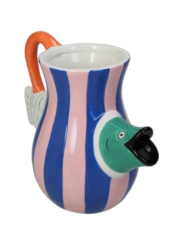 Kersten Vase ''Fish'' in Rosa/ Blau - (B)21,2 x (H)17,6 x (T)11,5 cm