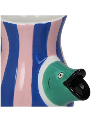 Kersten Vase ''Fish'' in Rosa/ Blau - (B)21,2 x (H)17,6 x (T)11,5 cm