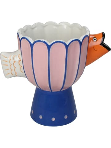 Kersten Blumentopf ''Fish'' in Rosa/ Blau - (B)21,4 x (H)18 x (T)13,5 cm