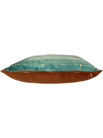 Kersten Kussen "Agate" turquoise/okergeel - (L)45 x (B)45 cm