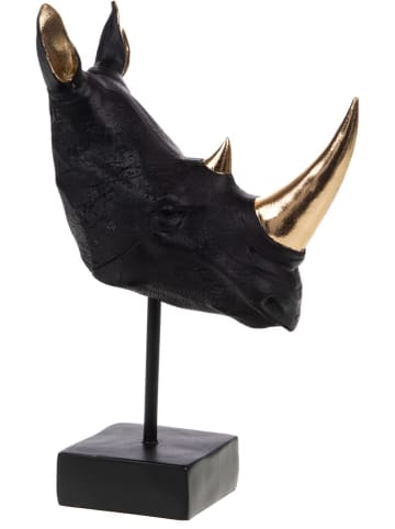 Amadeus Dekoaufsteller "Rhinoceros" in Schwarz/ Gold - (H)18 cm
