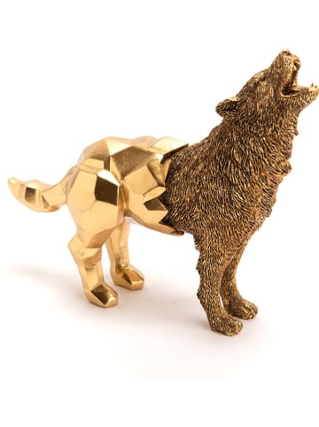 Amadeus Dekofigur "Wolf" in Gold - (H)17 cm