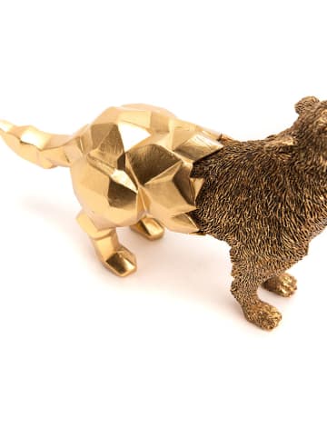 Amadeus Dekofigur "Wolf" in Gold - (H)17 cm