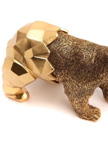 Amadeus Figurka dekoracyjna "Bear" w kolorze złotym - wys. 11 cm