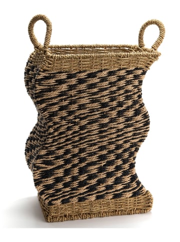 Amadeus Korb in Beige/ Schwarz - (B)33 x (H)49 x (T)22 cm